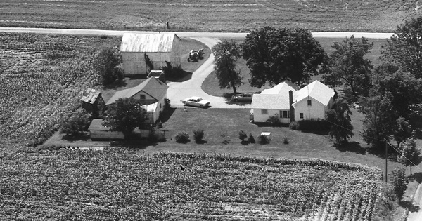 Vintage Aerial photo from 1973 in Hillsdale County, MI