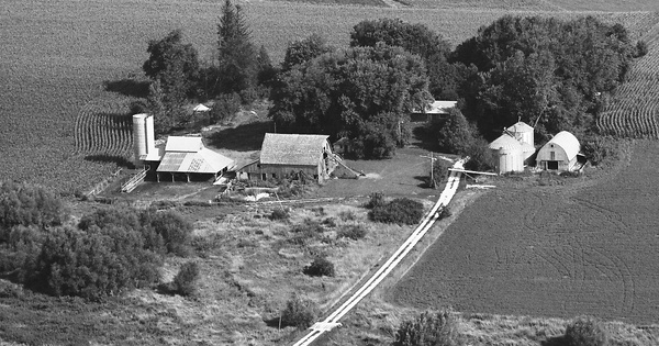 Vintage Aerial photo from 1989 in Winneshiek County, IA