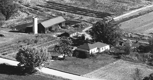 Vintage Aerial photo from 1973 in Mecosta County, MI
