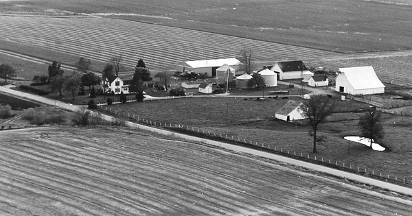 Vintage Aerial photo from 1974 in Coles County, IL