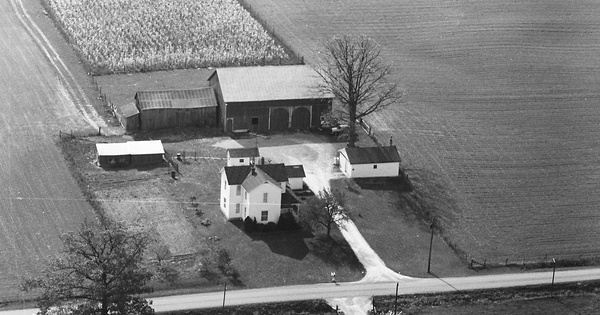 Vintage Aerial photo from 1967 in Darke County, OH
