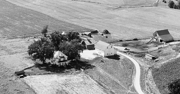 Vintage Aerial photo from 1966 in Peoria County, IL