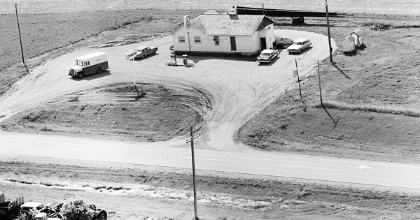 Vintage Aerial photo from 1968 in Lincoln County, MN