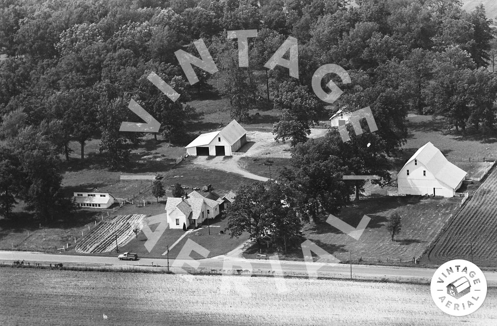 Vintage Aerial Indiana Tipton County 1964 12RTI3