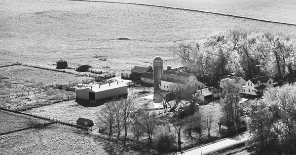 Vintage Aerial photo from 1973 in Mitchell County, IA