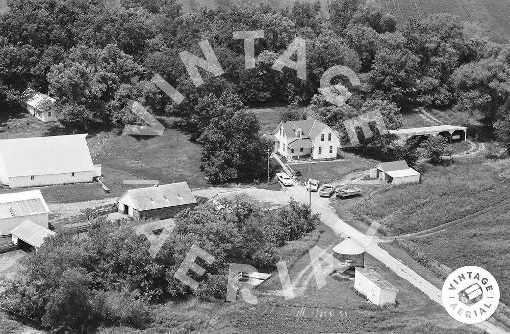 Vintage Aerial Iowa Crawford County 1979 6GCR15