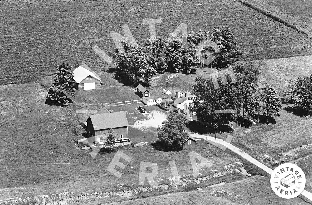 Vintage Aerial Indiana White County 1965 6CWH14