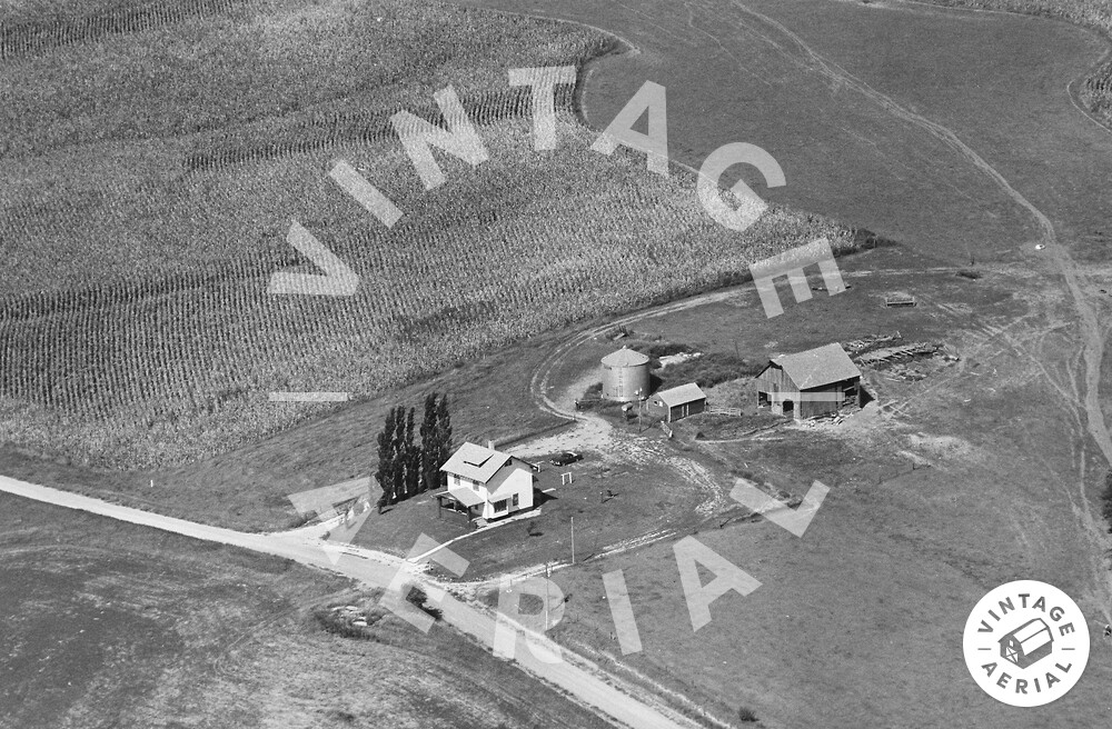 Vintage Aerial Iowa Shelby County 1981 18CSH14