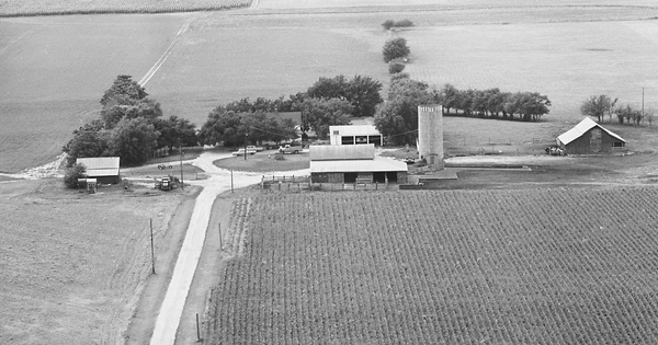 Vintage Aerial photo from 1968 in Harvey County, KS