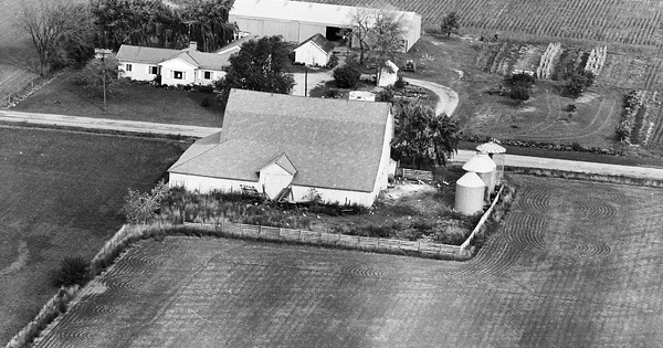 Vintage Aerial photo from 1967 in Shiawassee County, MI