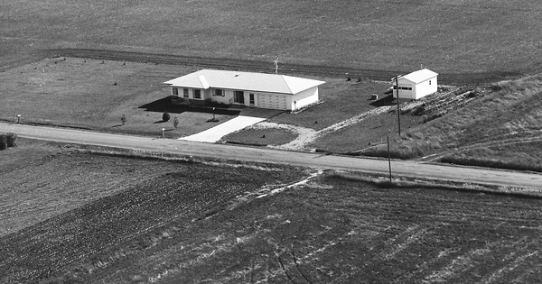 Vintage Aerial photo from 1967 in Shiawassee County, MI