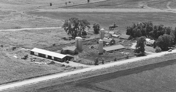 Vintage Aerial photo from 1983 in Woodbury County, IA
