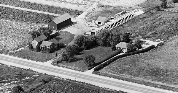 Vintage Aerial photo from 1963 in Oakland County, MI