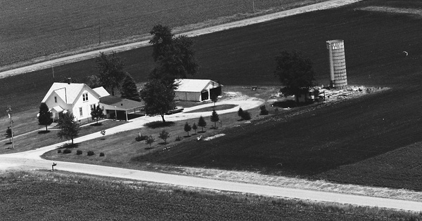 Vintage Aerial photo from 1983 in Logan County, IL
