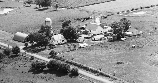 Vintage Aerial photo from 1974 in Washington County, IL