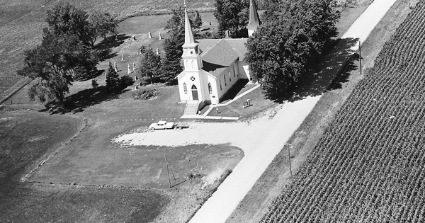 Vintage Aerial photo from 1969 in Steele County, MN