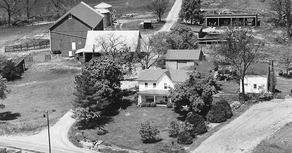 Vintage Aerial photo from 1980 in Frederick County, VA