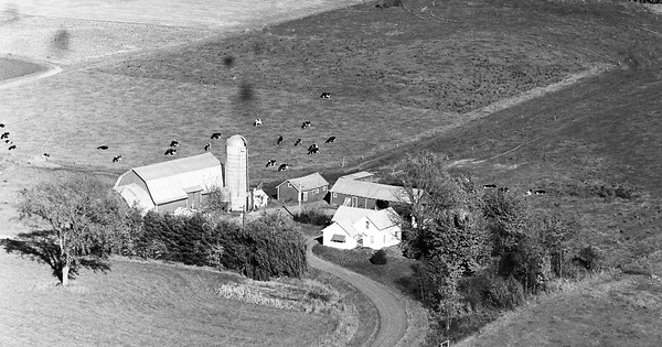Vintage Aerial photo from 1972 in Barron County, WI
