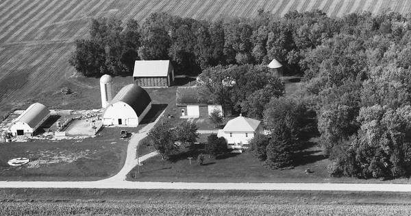 Vintage Aerial photo from 1988 in O'Brien County, IA