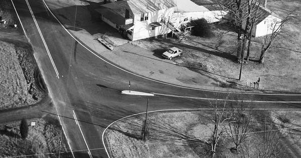 Vintage Aerial photo from 1990 in Davie County, NC