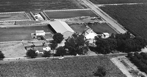 Vintage Aerial photo from 1965 in Stanislaus County, CA
