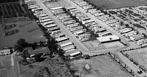 Vintage Aerial photo from 1966 in Stanislaus County, CA