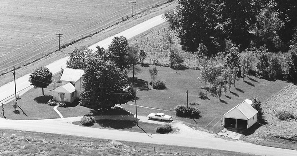 Vintage Aerial photo from 1968 in Champaign County, OH