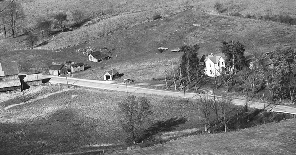 Vintage Aerial photo from 1975 in Hocking County, OH