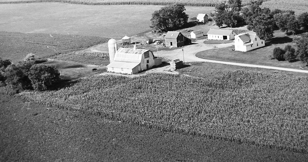 Vintage Aerial photo from 1967 in Waseca County, MN