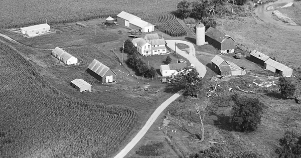 Vintage Aerial photo from 1981 in Waseca County, MN