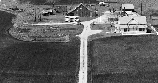 Vintage Aerial photo from 1983 in Milam County, TX