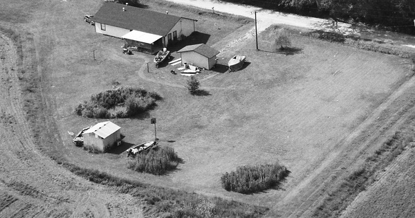 Vintage Aerial photo from 1990 in Pointe Coupee Parish, LA