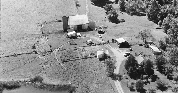 Vintage Aerial photo from 1968 in Logan County, OH
