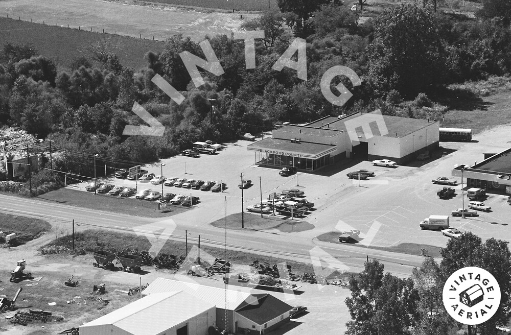 Vintage Aerial Indiana Blackford County 1980 7BBL34
