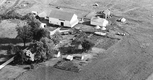 Vintage Aerial photo from 1964 in Carroll County, IN