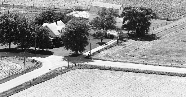 Vintage Aerial photo from 1964 in Carroll County, IN