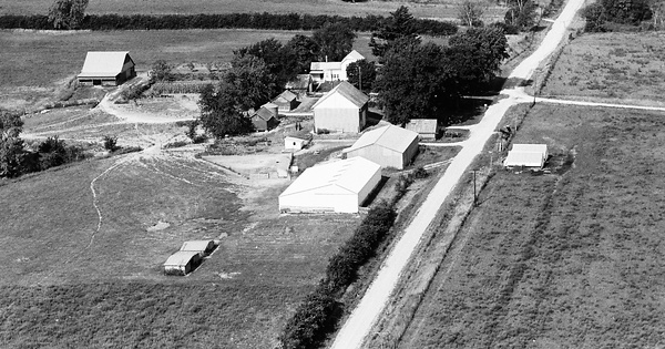 Vintage Aerial photo from 1971 in Adams County, IL