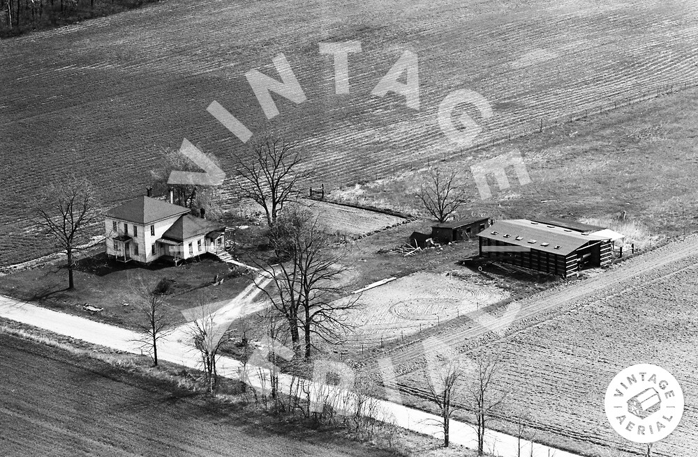 Vintage Aerial Indiana LaGrange County 1963 1FLA29