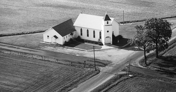 Vintage Aerial photo from 1971 in Kosciusko County, IN