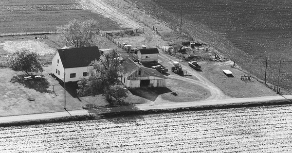 Vintage Aerial photo from 1984 in Rush County, IN
