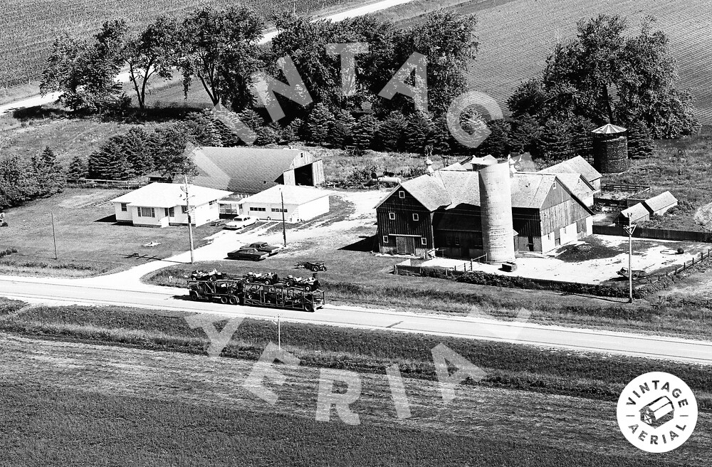 Vintage Aerial Iowa Bremer County 1970 1LBR5