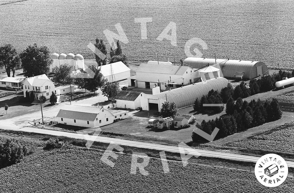 Vintage Aerial Iowa Bremer County 1970 28LBR8