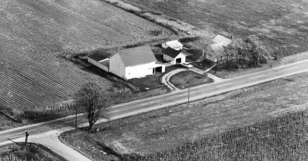 Vintage Aerial photo from 1963 in Branch County, MI