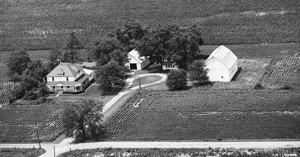 Vintage Aerial photo from 1976 in Henry County, IN