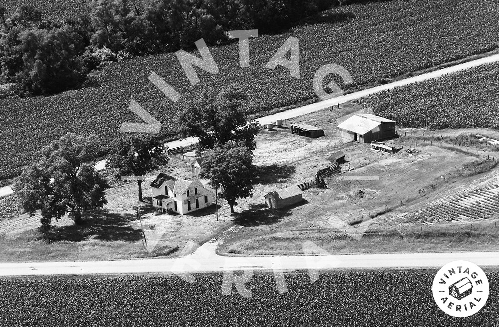 Vintage Aerial Iowa Fremont County 1980 3XFRE13