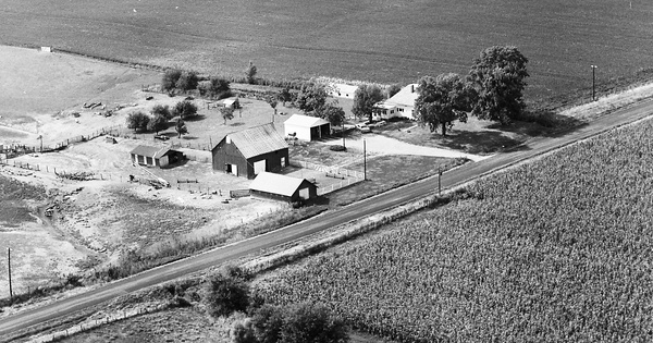 Vintage Aerial photo from 1971 in Clark County, MO