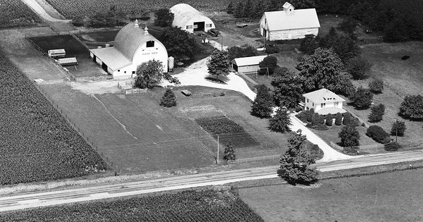 Vintage Aerial photo from 1972 in Champaign County, IL