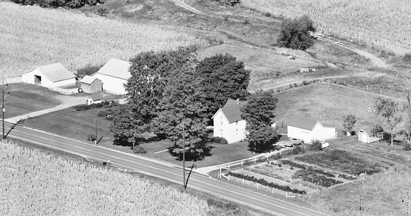 Vintage Aerial photo from 1980 in Clinton County, IN