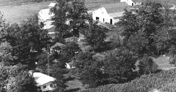 Vintage Aerial photo from 1973 in Blackford County, IN