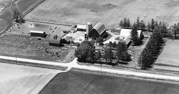 Vintage Aerial photo from 1964 in Columbia County, WI